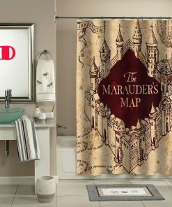 the marauders map shower curtain