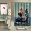 trampy mermaid shower curtain
