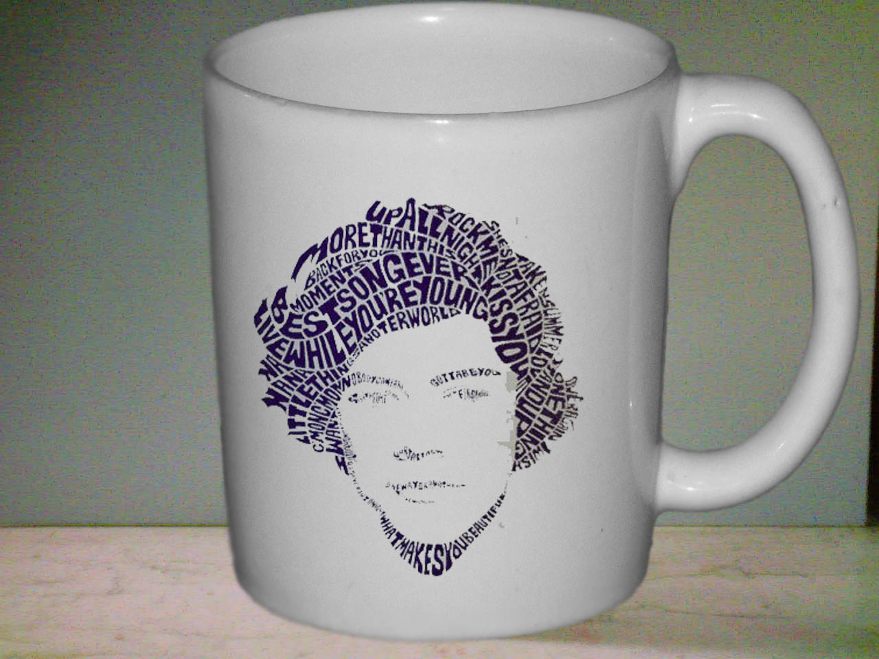 Harry Styles Typographic one direction mug gift funny