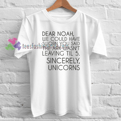Dear Noah Unicorn T-Shirt gift Tees adult unisex custom clothing