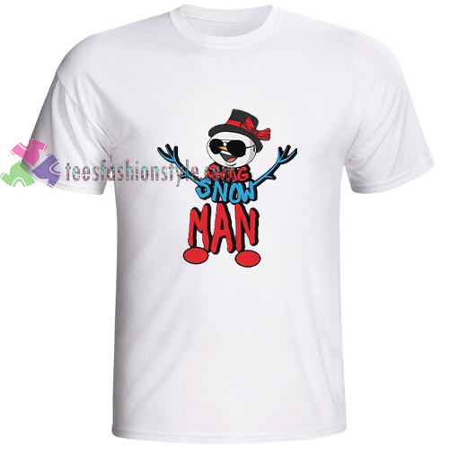 Christmas Snowman Swag look on t shirt gift tees cool tee shirts