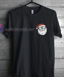 Santa Claus With Sunglasses Christmas T Shirt gift tees cool tee shirts