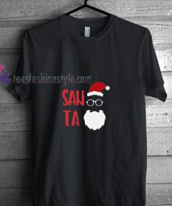 Santa Wear Glasses Christmas T Shirt gift tees cool tee shirts