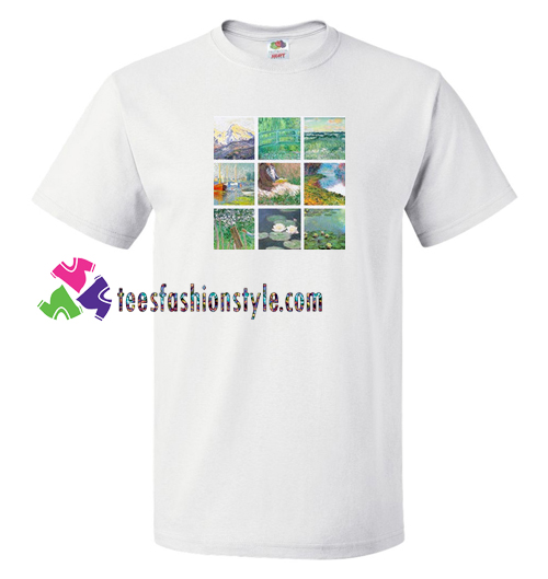 Art Grid of Claude Monet T Shirt gift tees unisex adult cool tee shirts