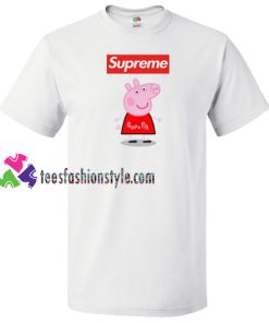 Supreme Box Red Peppa Pig T Shirt shirt Tees Adult Unisex custom clothing Size S-3XL