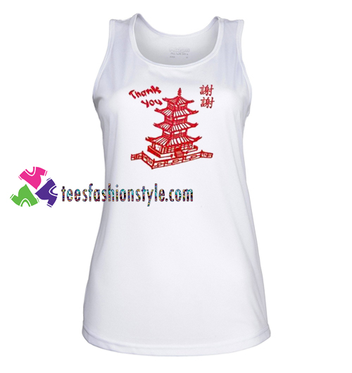 Thank You Chinese Tank top gift tanktop shirt unisex custom clothing Size S-3XL