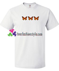 Triple Butterfly T Shirt gift tees unisex adult cool tee shirts