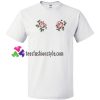 Twin Roses T Shirt gift tees unisex adult cool tee shirts