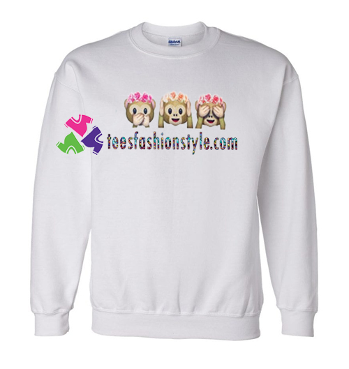 Monkey Emoji Sweatshirt Gift sweater adult unisex cool tee shirts