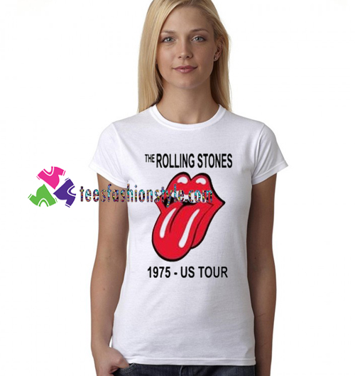 The Rolling Stones 1975 US Tour T Shirt gift tees unisex adult cool tee shirts