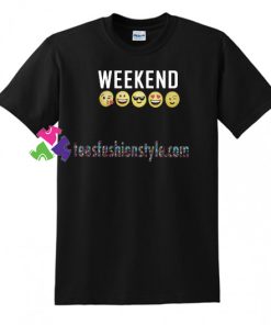 Weekend Emoji T Shirt gift tees unisex adult cool tee shirts
