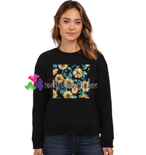 Sun Flowers Print Sweatshirt Gift sweater adult unisex cool tee shirts