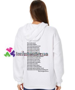 The New York Times Truth Back Hoodie gift cool tee shirts cool tee shirts for guys
