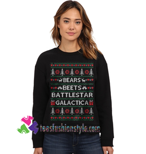 The Office tv Show Sweatshirt Christmas Sweater Bears Beets Sweatshirt Gift sweater adult unisex cool tee shirts