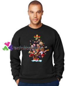 Willie Nelson Christmas Tree Sweatshirt Gift sweater adult unisex cool tee shirts