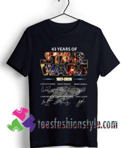 43 years of Star Wars 1977 2020 signature T shirt