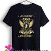 August 1960 60 Years Of Being Awesome T shirt For Unisex