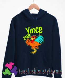 Vince Likes Cock Brave Rooster Unisex Hoodie