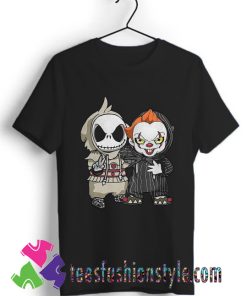 Cute Jack Skellington And Pennywise Friend Halloween T shirt