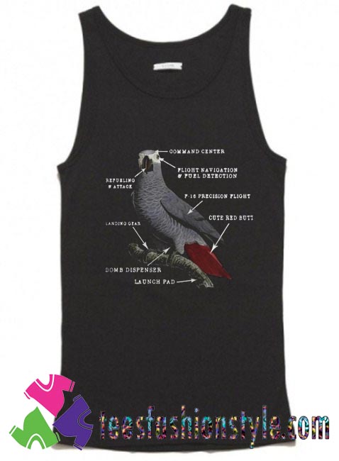 Parrot Anatomy Ladies Tank Top By Teesfashionstyle.com