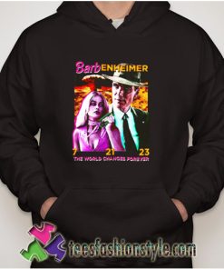 Barbenheimer the world changes forever Hoodie